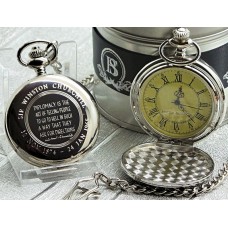 Winston Churchill Diplomacy Quote Pocket Watch in Tin